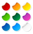 set of colorful round labels vector image