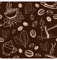 coffee hand drawn seamless pattern vector image