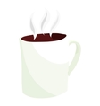 hot coffee mug icon cartoon style vector image