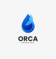 logo orca tail gradient colorful style vector image vector image