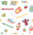 orienteering sport equipment vector image