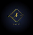 simple elegance initial letter d logo type sign vector image vector image