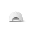 white cap hat from back view - realistic isolated vector image