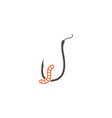 worm bait icon design template isolated vector image vector image