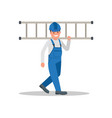 a man is construction worker in overalls vector image vector image