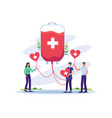 blood donation concept vector image vector image