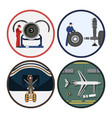 repair and maintenance of aircraft vector image
