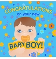 baby message card vector image