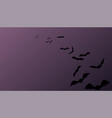halloween background with flying bats vector image
