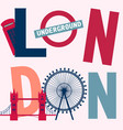 london vintage poster vector image
