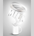 milk yoghurtdrink in a cup realistic vector image vector image