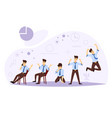 set poses businessman with different emotions vector image