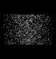 silver shine of confetti on a black background vector image