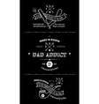 trendy retro vintage insignias - tattoo badges vector image vector image