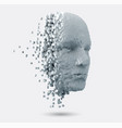 abstract disintegrating human face vector image vector image
