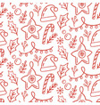 christmas seamless pattern vector image