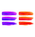 colorful watercolor brush strokes canvas texture vector image vector image
