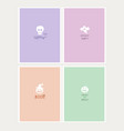 halloween on pastel backgrounds vector image vector image