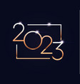 2023 golden numbers in frame in luxury glamour vector image vector image