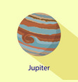 Jupiter planet icon realistic style Royalty Free Vector