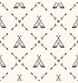 seamless geometric pattern with wigwams vector image