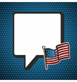 usa national speech bubble in blank and flag vector image vector image