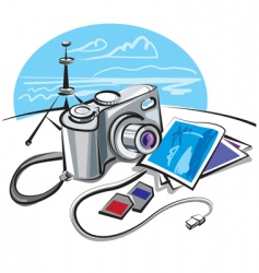Professional photo camera Royalty Free Vector Image