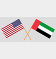 Usa and uae flags Royalty Free Vector Image - VectorStock