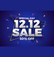 1212 shopping day sale banner background vector image