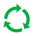 reuse and recycling ecology green organic symbol vector image vector image