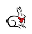 abstract icon of a rabbit vector image