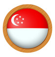badge design for singapore flag vector image