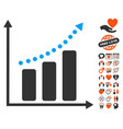 positive trend icon with love bonus vector image