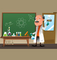chemistry professor working at the lab vector image vector image
