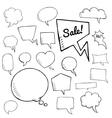 set of speech bubbles group doodle vector image