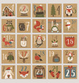 christmas advent calendar hand drawn style vector image vector image