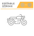 classic motorcycle line icon vector image vector image
