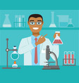 scientific research concept vector image vector image