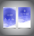 watercolour texture business card vector image vector image