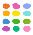 abstract oval shape elements and free form vector image