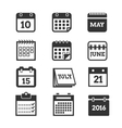 calendar icons set vector image