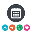 calendar sign icon date or event reminder vector image