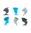cartoon tornado storm or cyclone hurricane twister vector image vector image