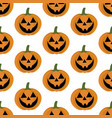 jack-o-lantern pumpkin pattern vector image
