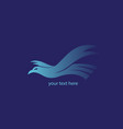 eagle flying logo vector image