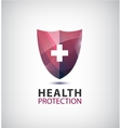 medical logo health protection shield vector image