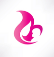 mom and baby stylized symbol vector image