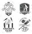 set cricket club badges concept vector image vector image