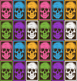 skull pattern background vector image