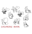 cartoon isolated isect animals set vector image